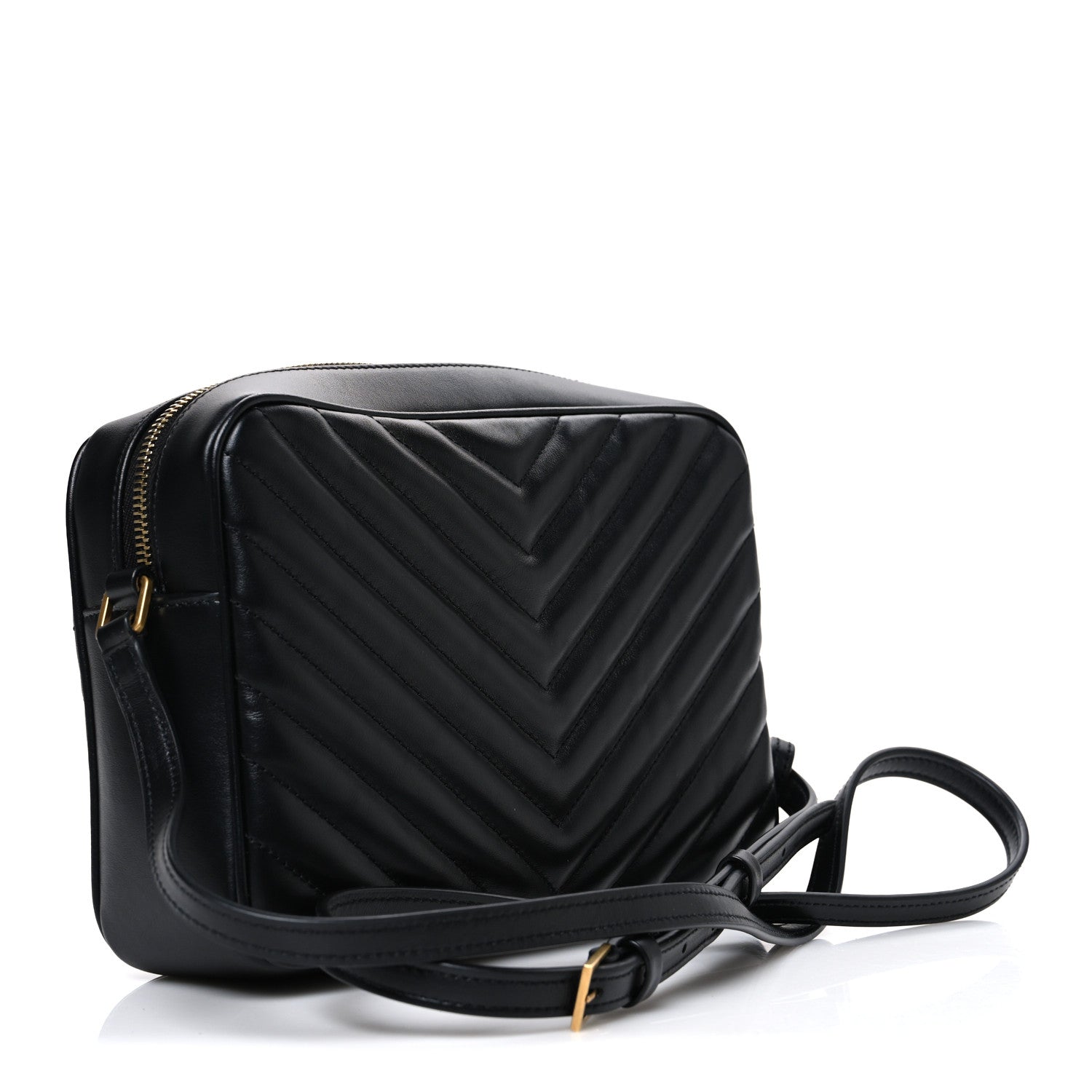 Calfskin Matelasse Monogram Lou Camera Bag Black