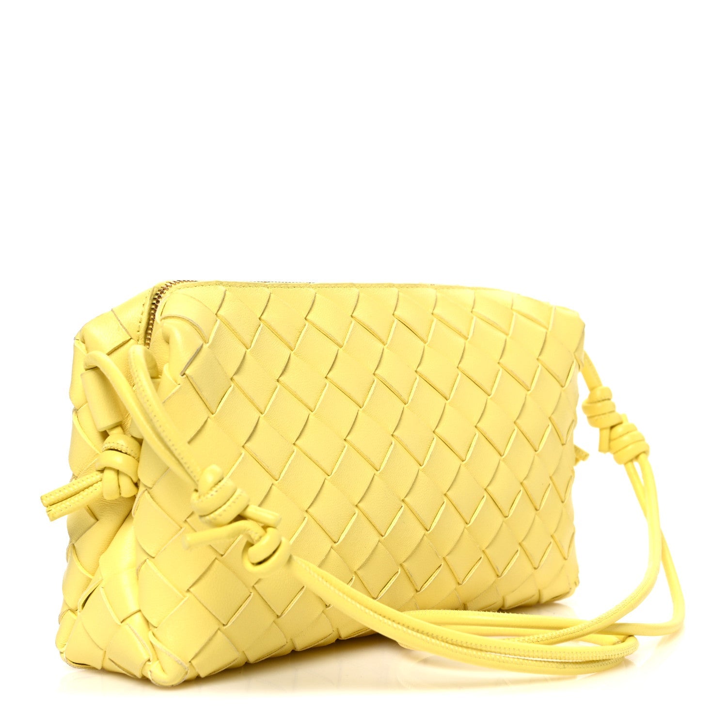 Nappa Intrecciato Small Loop Camera Bag Yellow