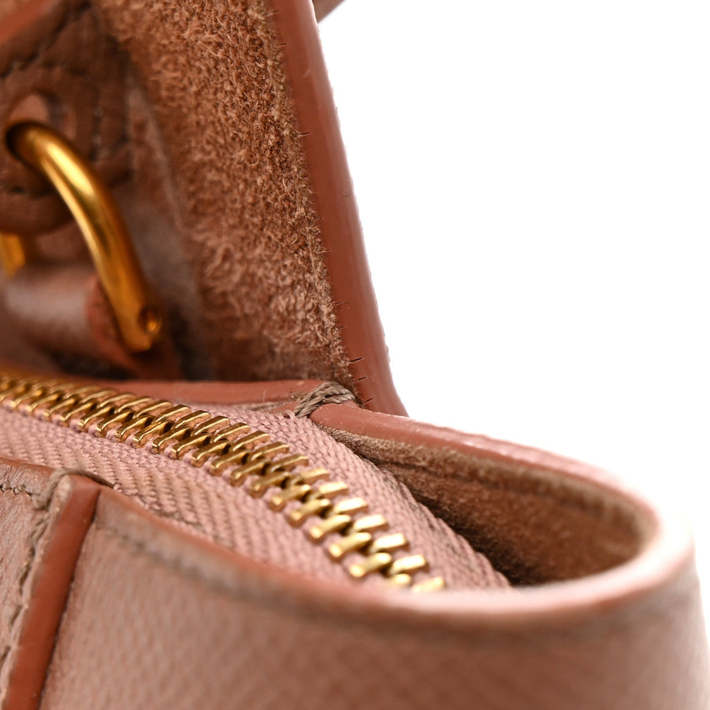 Grained Calfskin Nano Belt Bag Dark Pink