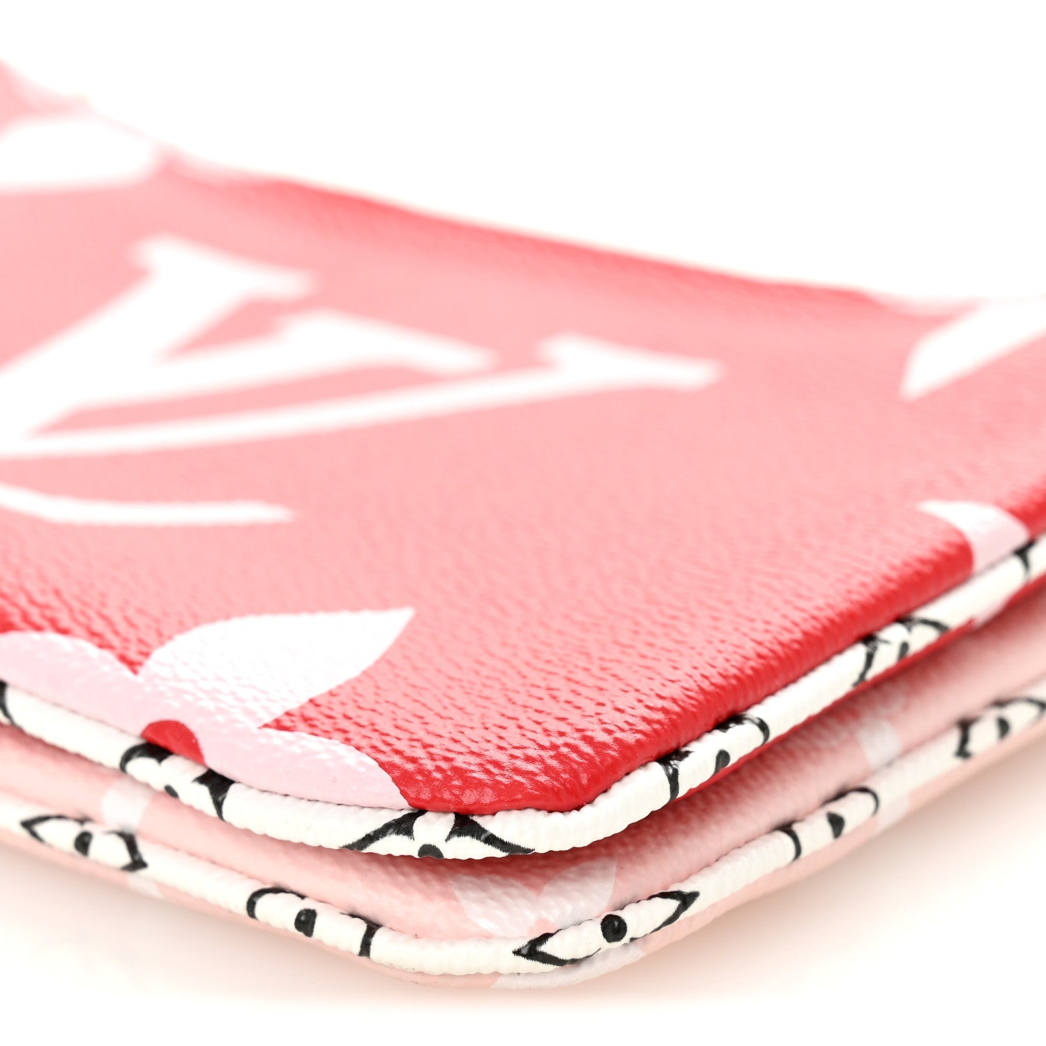 Monogram Giant Double Zip Pochette Rouge