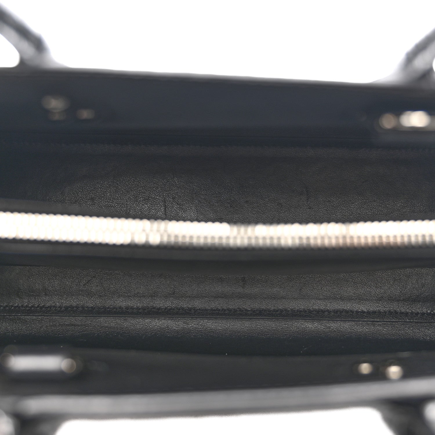 Calfskin Crocodile Embossed Baby Sac De Jour Black