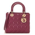 Lambskin Cannage Medium Lady Dior Purple