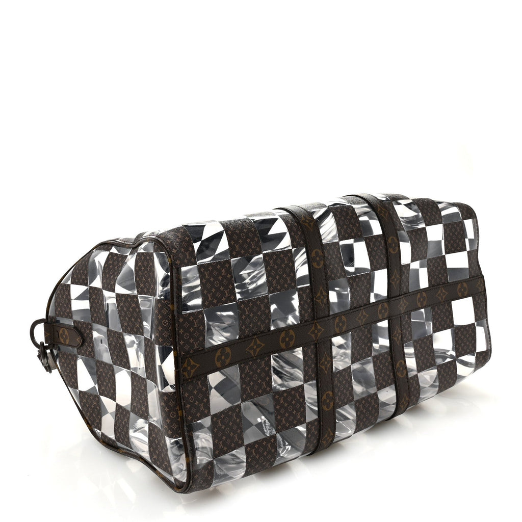 PVC Monogram Chess Keepall Bandouliere 50