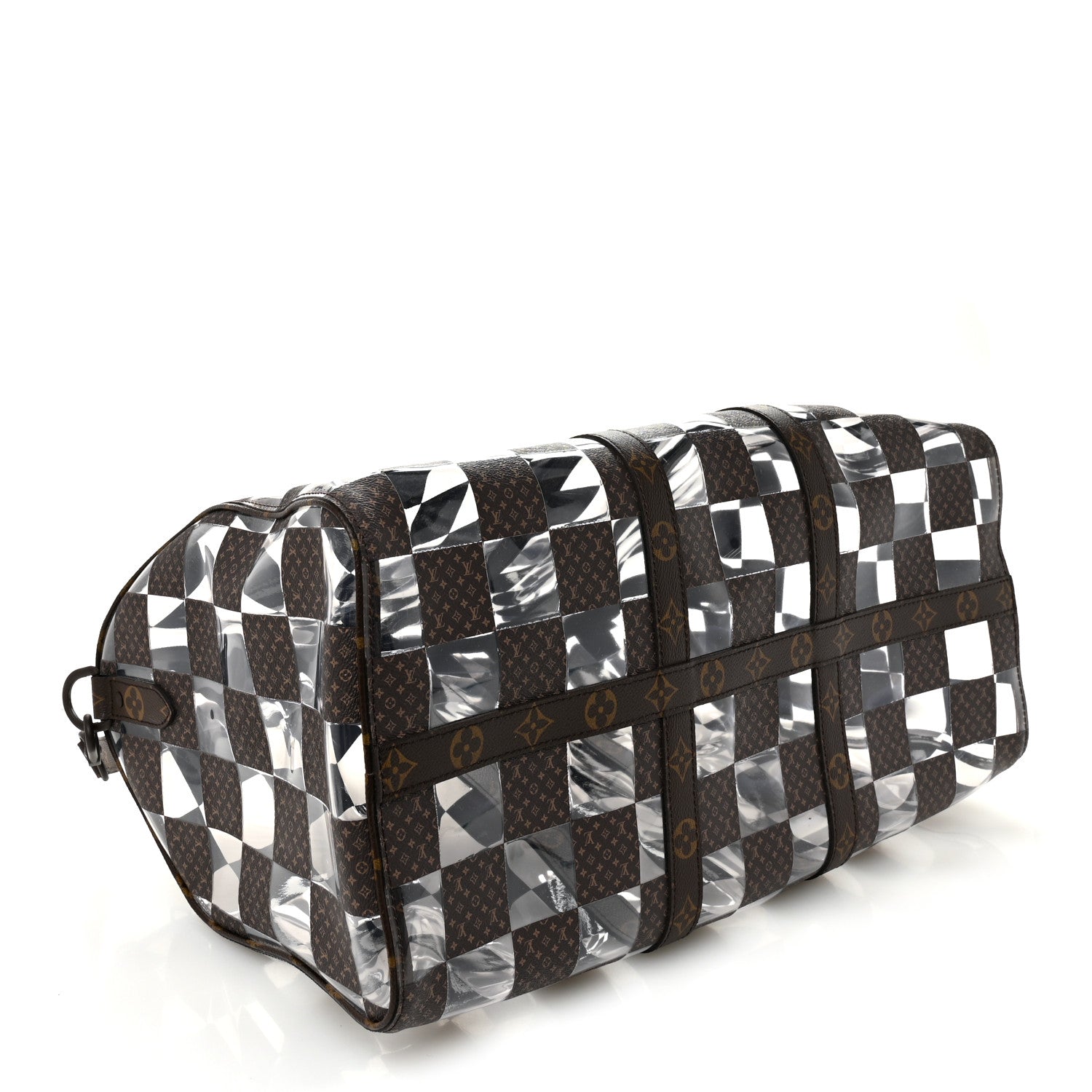 PVC Monogram Chess Keepall Bandouliere 50