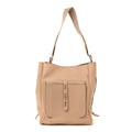 Calfskin Hollywood T Twist Tote Oat