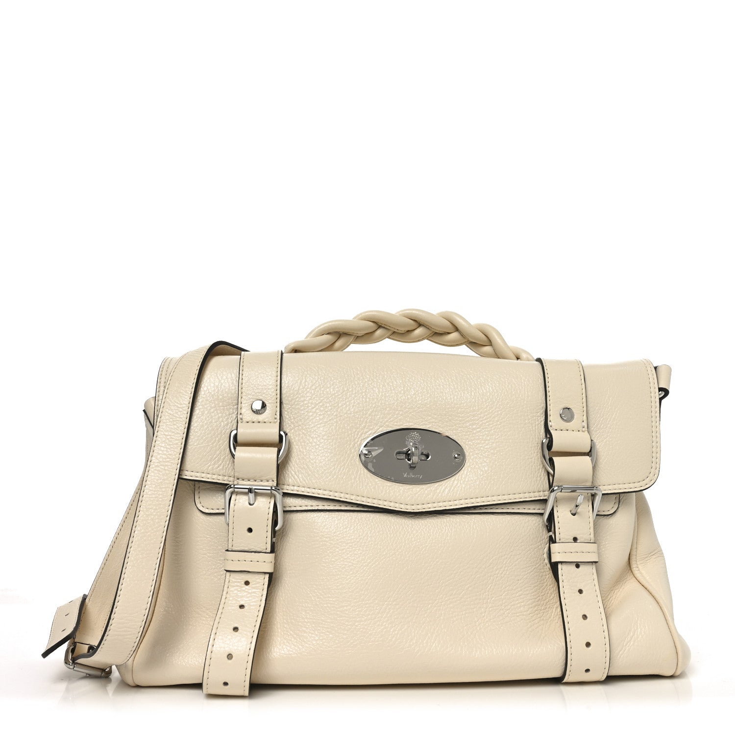 High Shine Calfskin Medium Alexa Eggshell