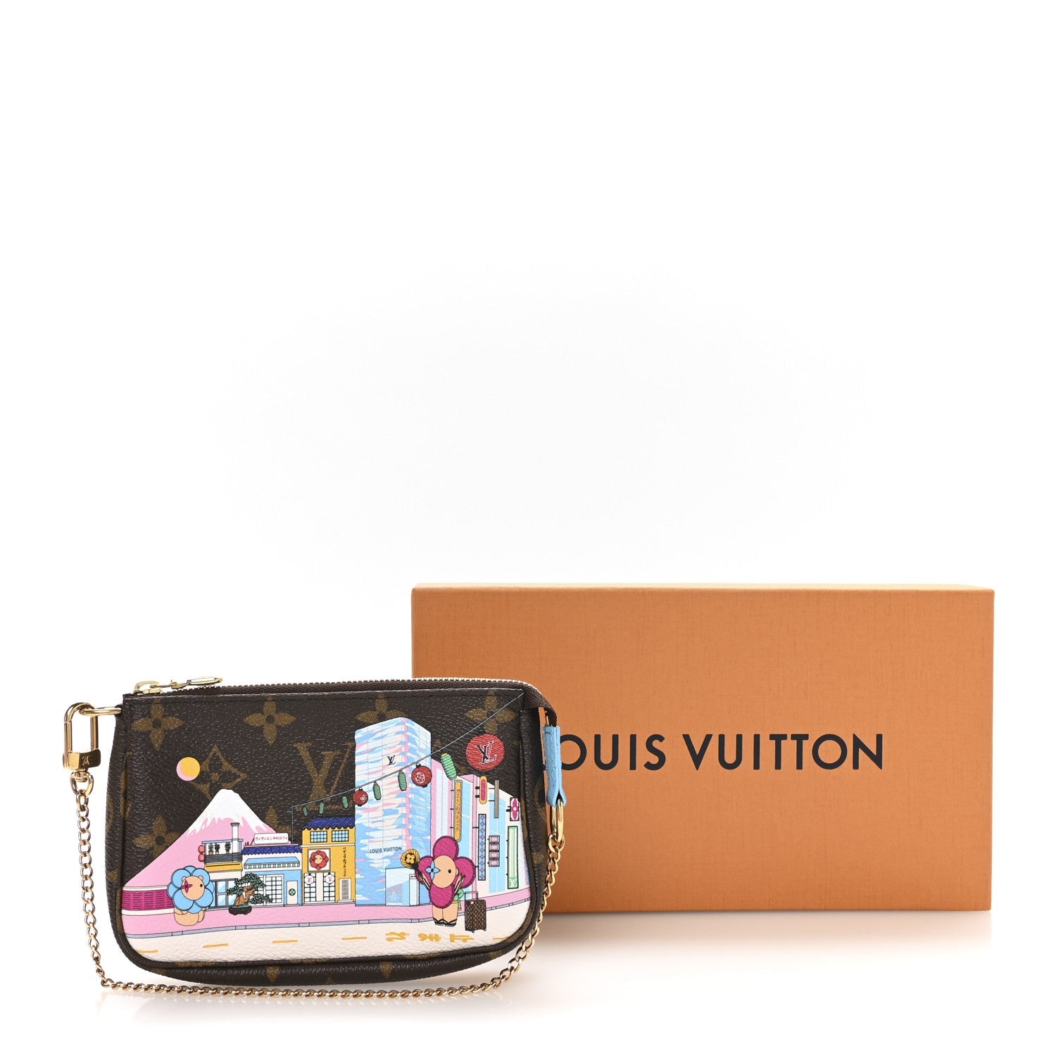 Monogram 2022 Christmas Animation Tokyo Mini Pochette Accessories Blue