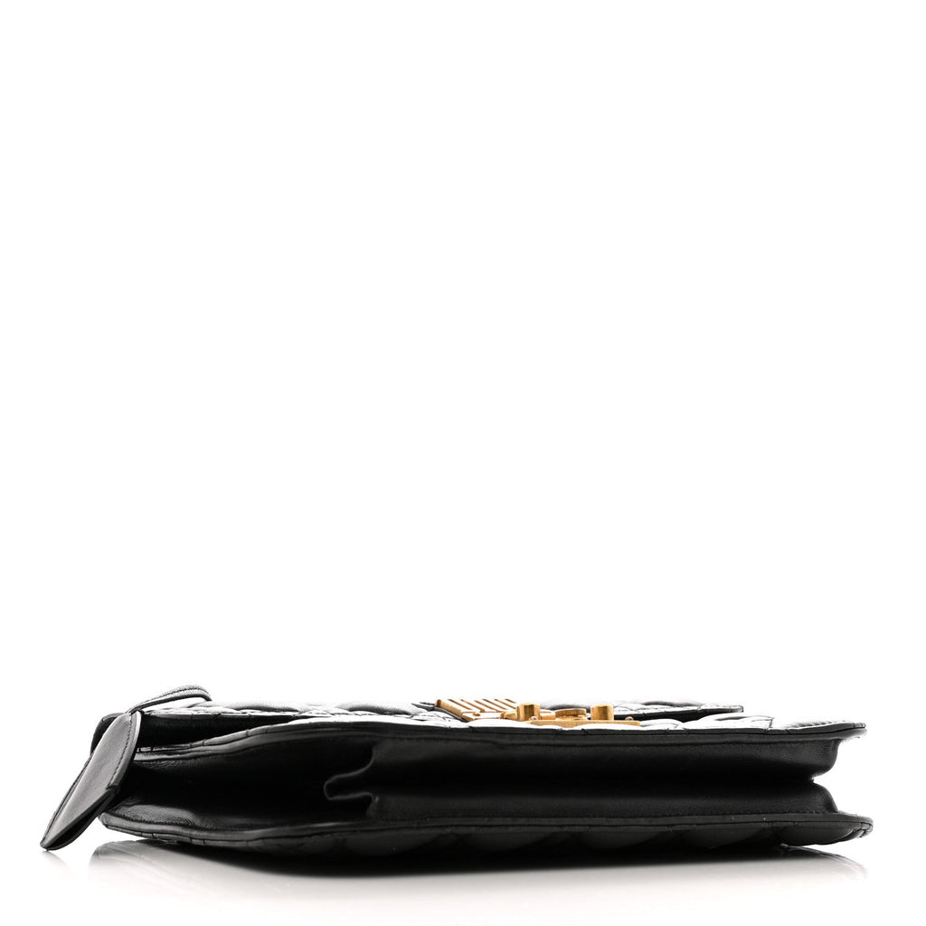 Lambskin Cannage Large Dioraddict Flap Bag Black