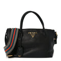 Vitello Daino Small Tote Black