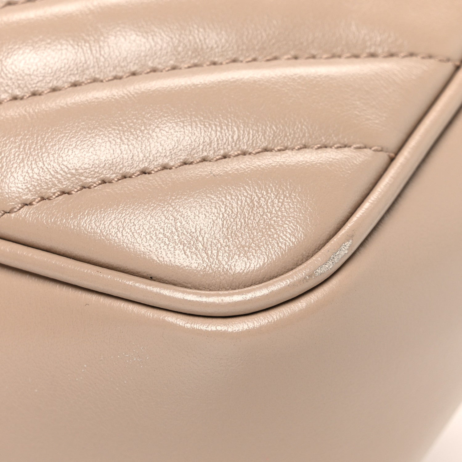 Calfskin Matelasse Monogram Lou Camera Bag Dark Beige