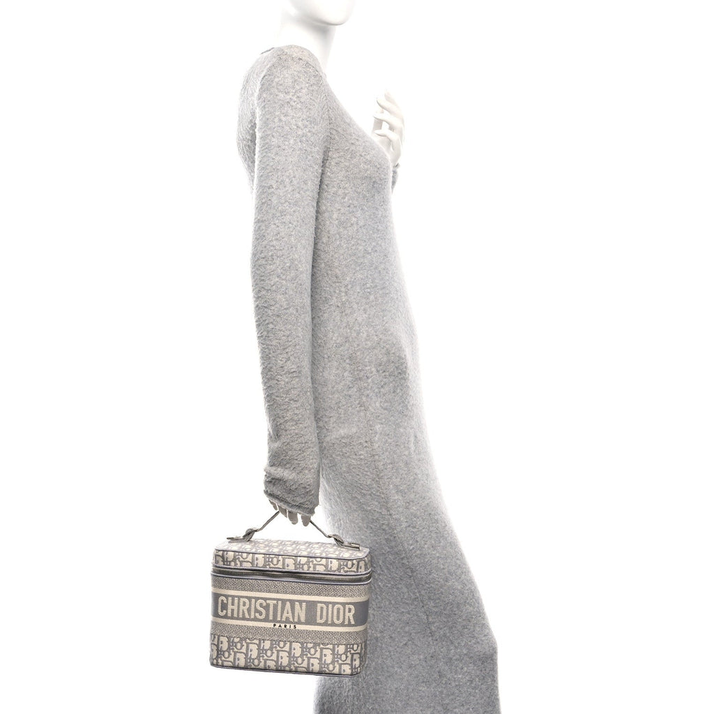 Oblique Diortravel Vanity Case Grey