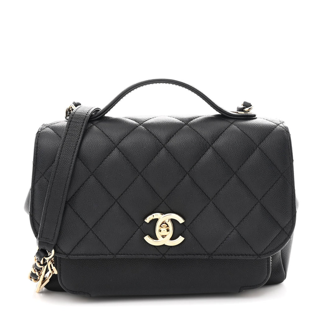 Caviar Quilted Medium Business Affinity Flap Black