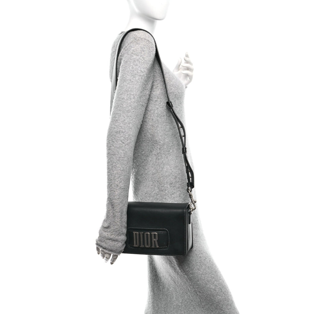 Smooth Calfskin Dio(r)evolution Flap Bag Black