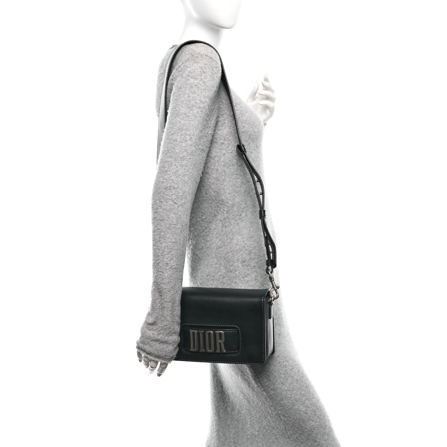 Smooth Calfskin Dio(r)evolution Flap Bag Black