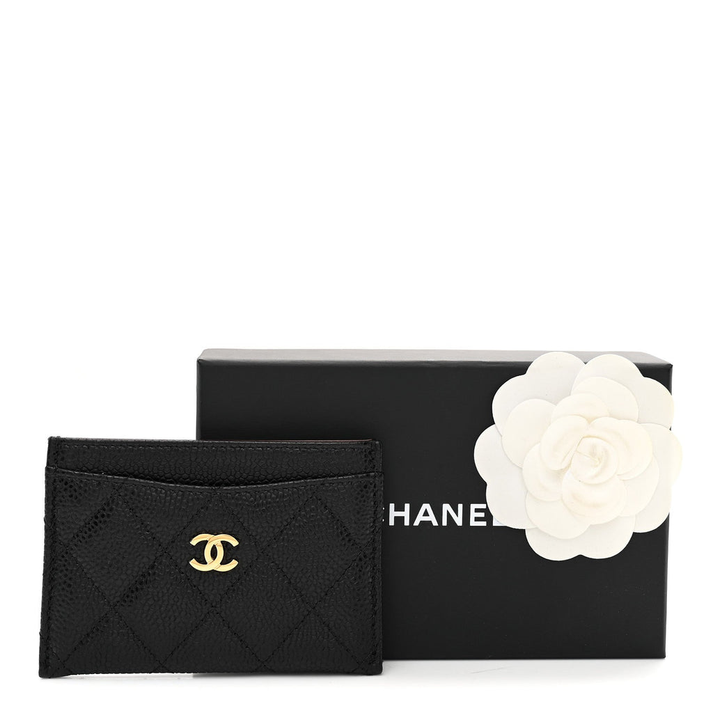 Caviar Quilted  Holder Black