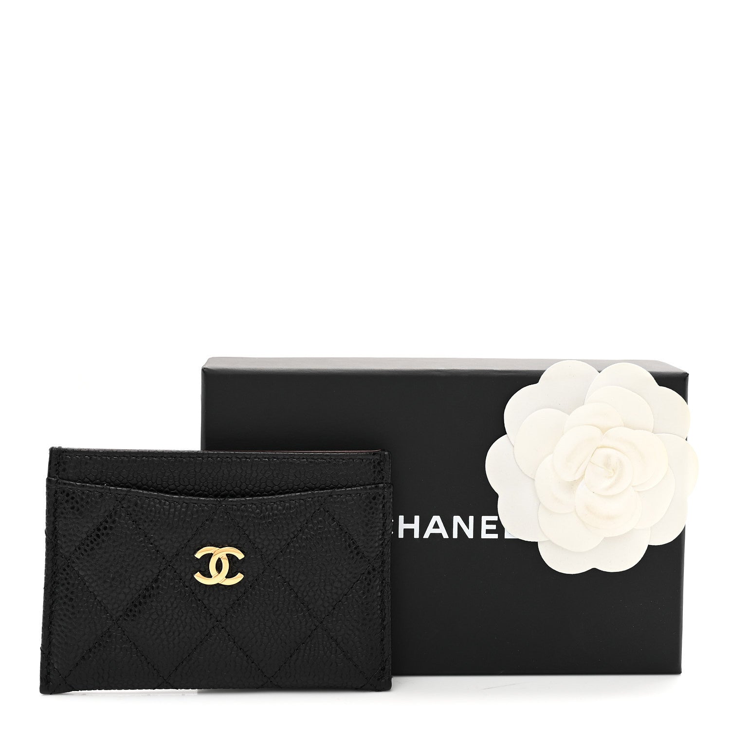 Caviar Quilted  Holder Black