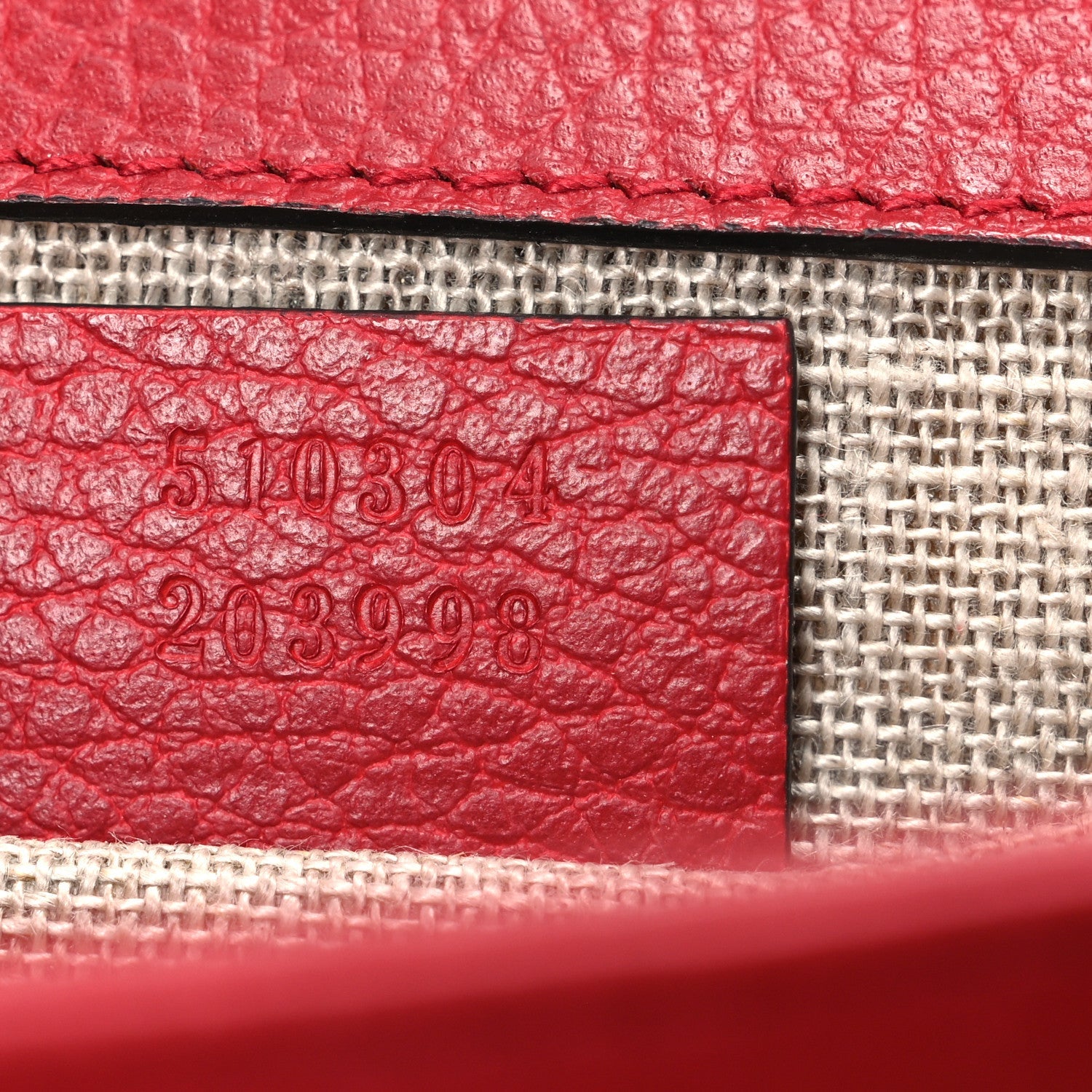 Dollar Calfskin Small Interlocking G Shoulder Bag Red