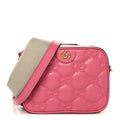 Calfskin GG Matelasse Small Shoulder Bag Rhodamine Pink Natural