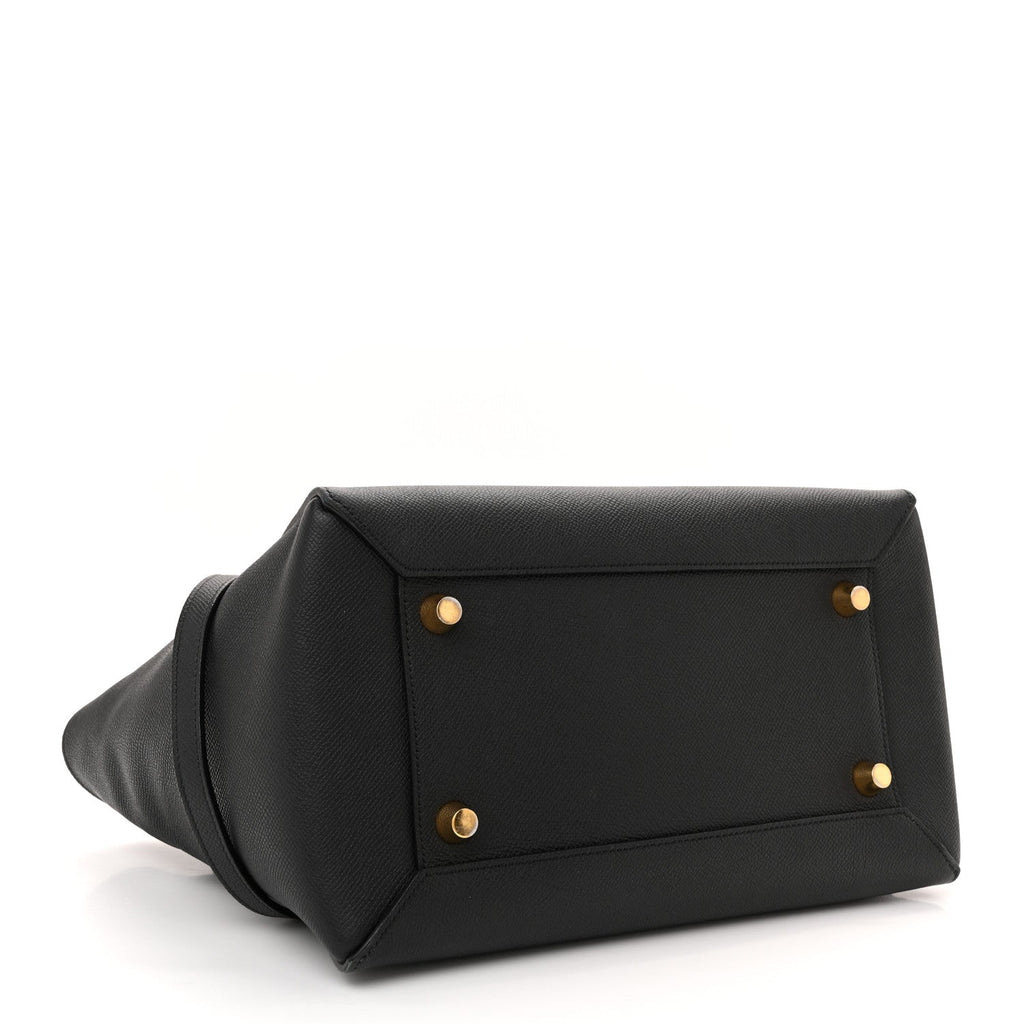 Grained Calfskin Mini Belt Bag Black
