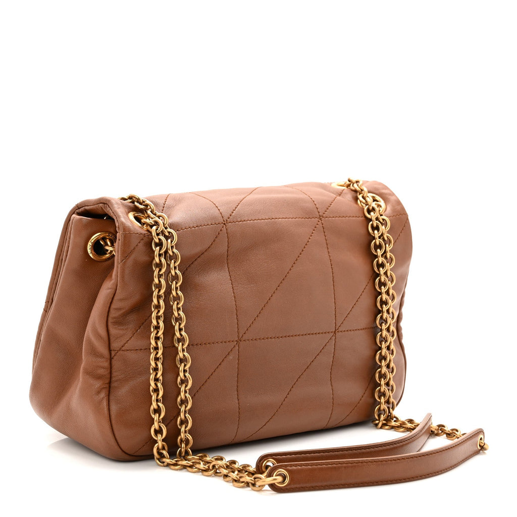 Lambskin Matelasse Monogram Small Jamie 4.3 Light Fox