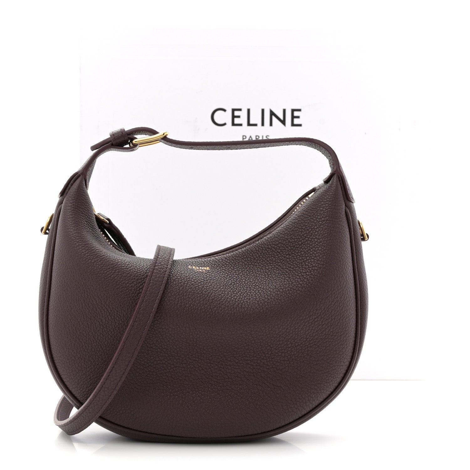 Supple Grained Calfskin Teen Lulu Shoulder Bag Deep Burgundy