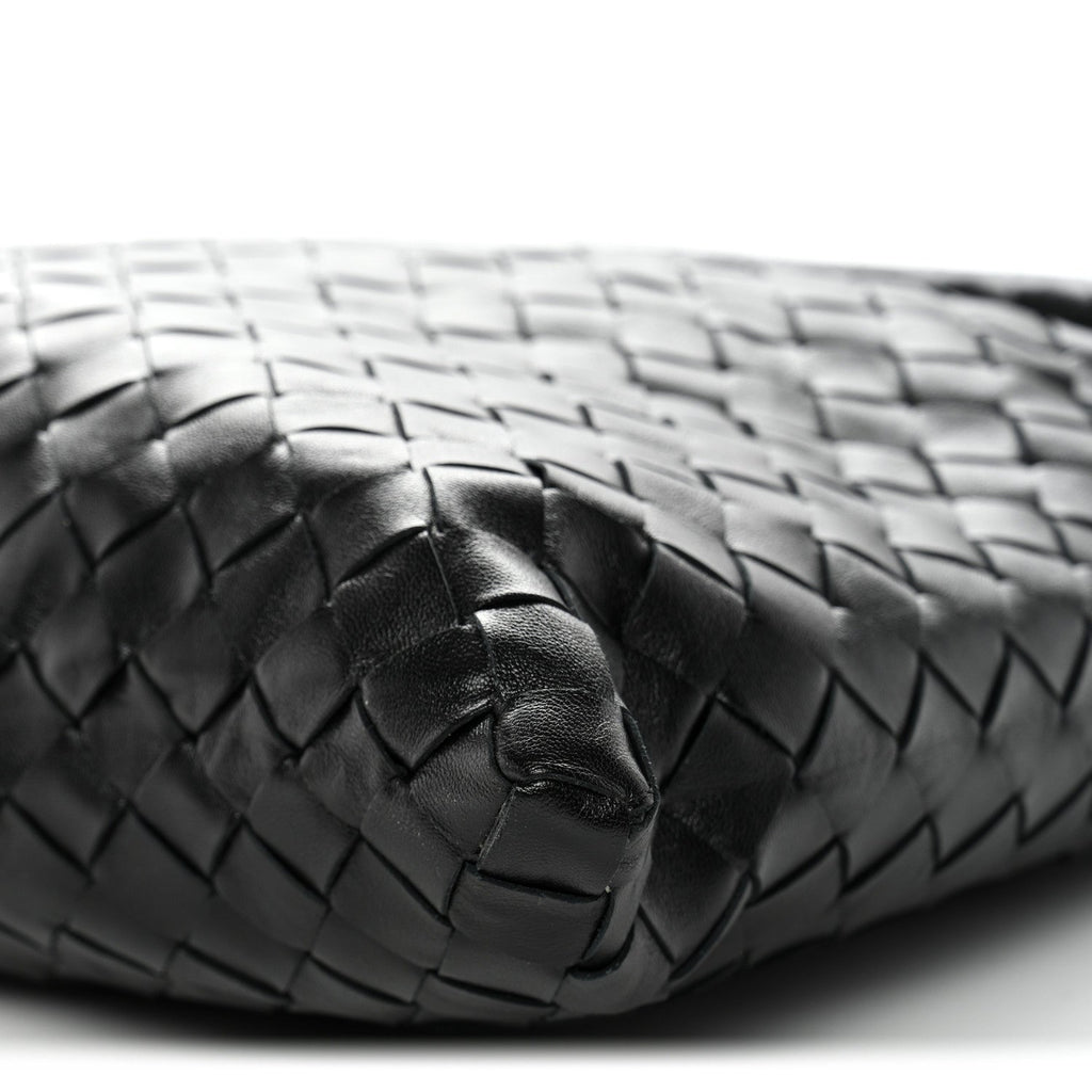 Calfskin Intrecciato Small Hop Black