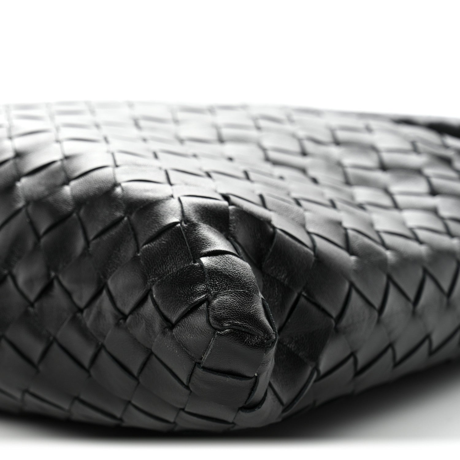 Calfskin Intrecciato Small Hop Black