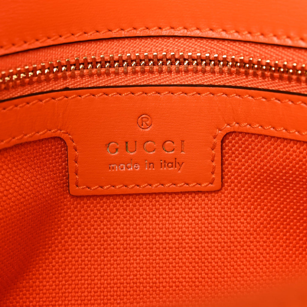 GG Monogram Textured Dollar Calfskin Small Luce Shoulder Bag Orange
