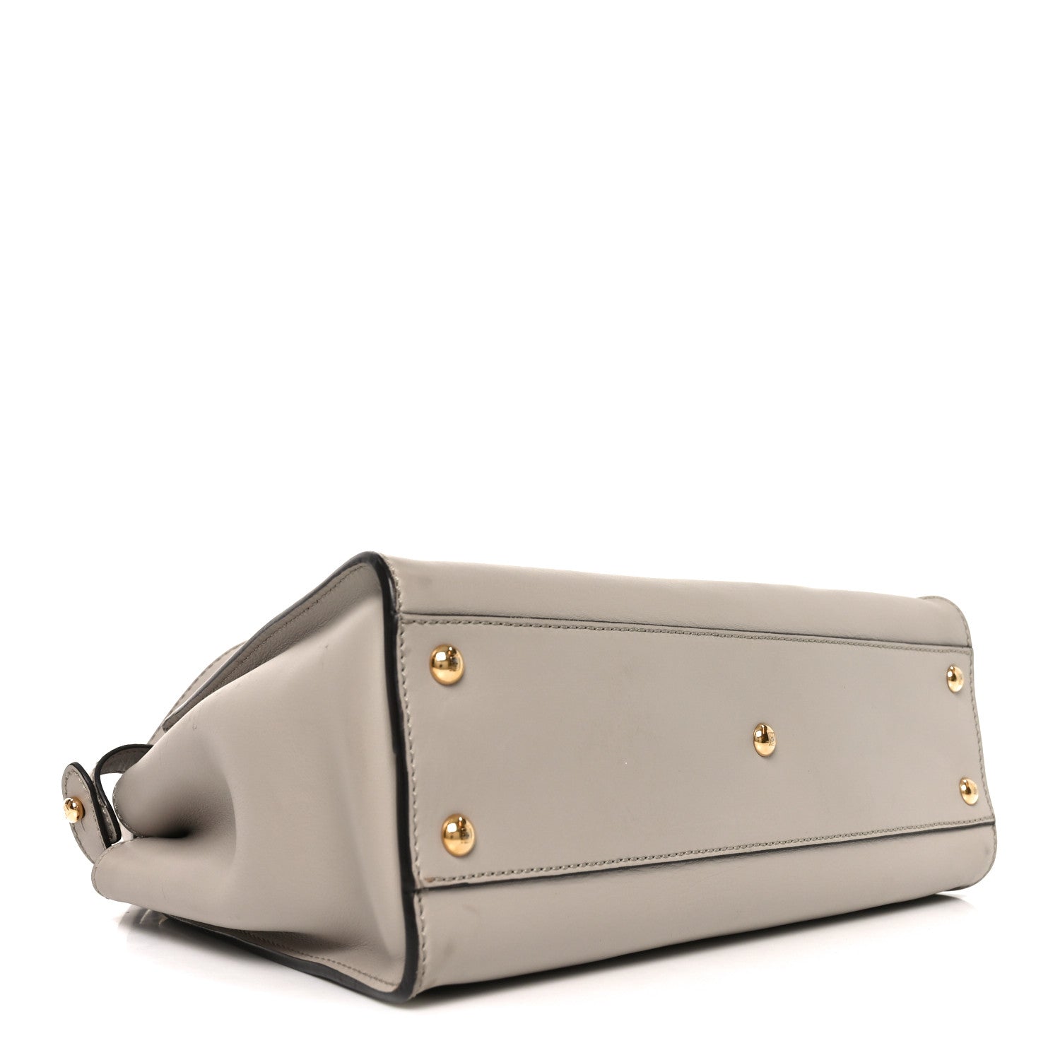 Vitello Seta Shiny Nappa Medium Peekaboo Iconic Satchel Grigio Polvere Bois de Rose