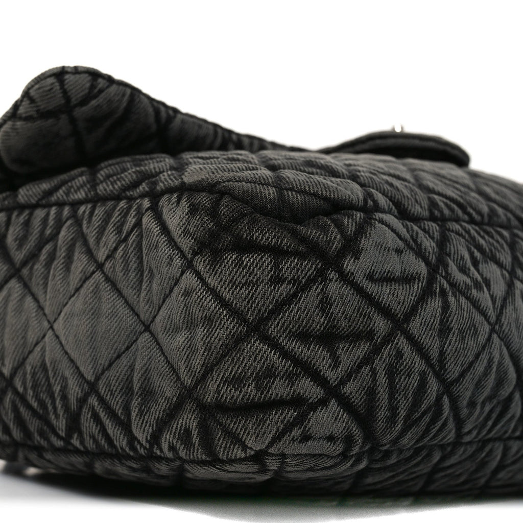 Denim Quilted Denimpression Flap Grey Black