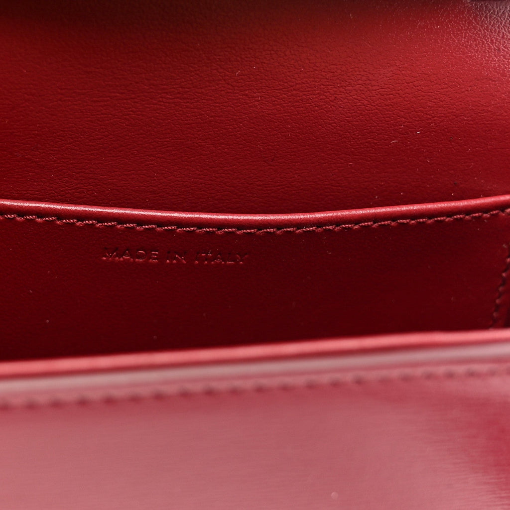 Shiny Calfskin Mini Triomphe Carmin