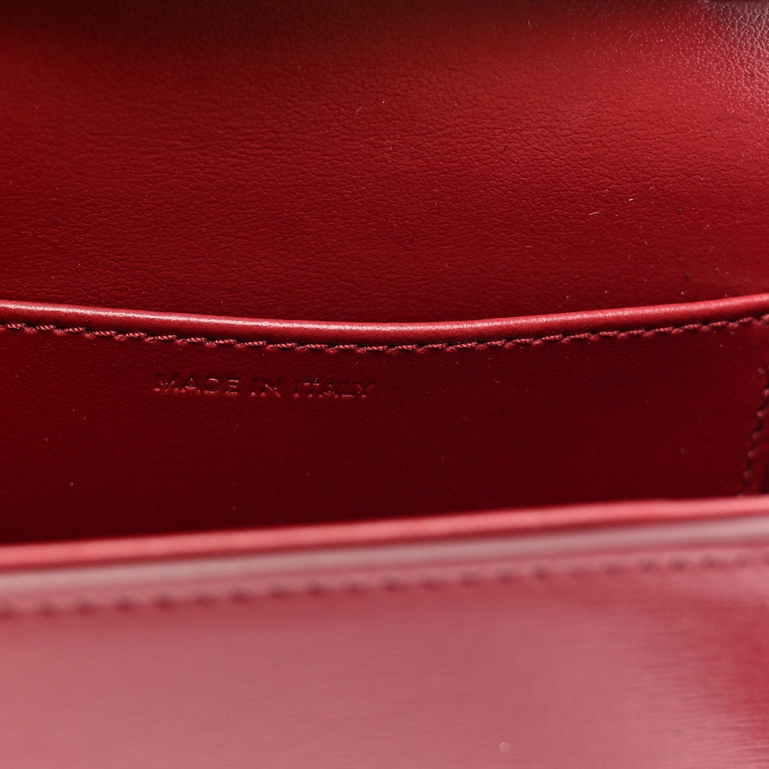 Shiny Calfskin Mini Triomphe Carmin