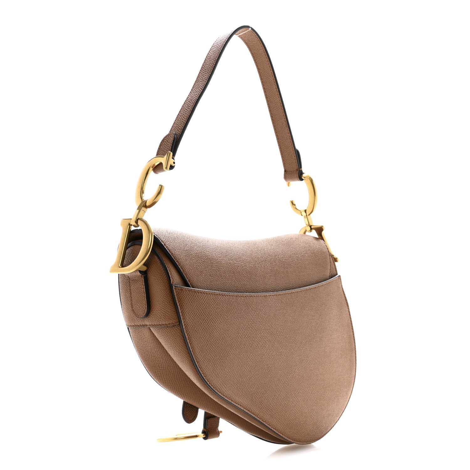 Grained Calfskin Saddle Bag Golden Saddle