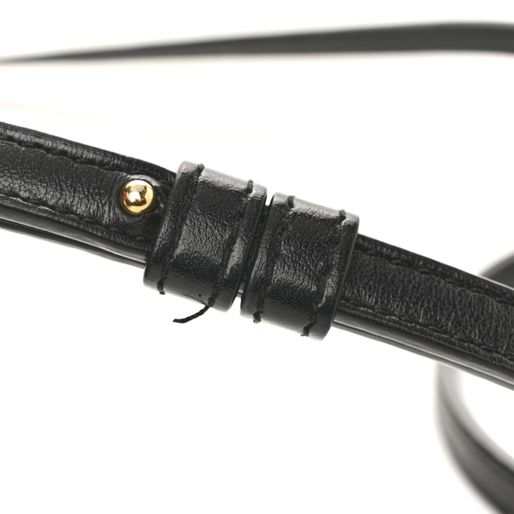 Calfskin Y Quilted Monogram Toy Loulou Crossbody Bag Black