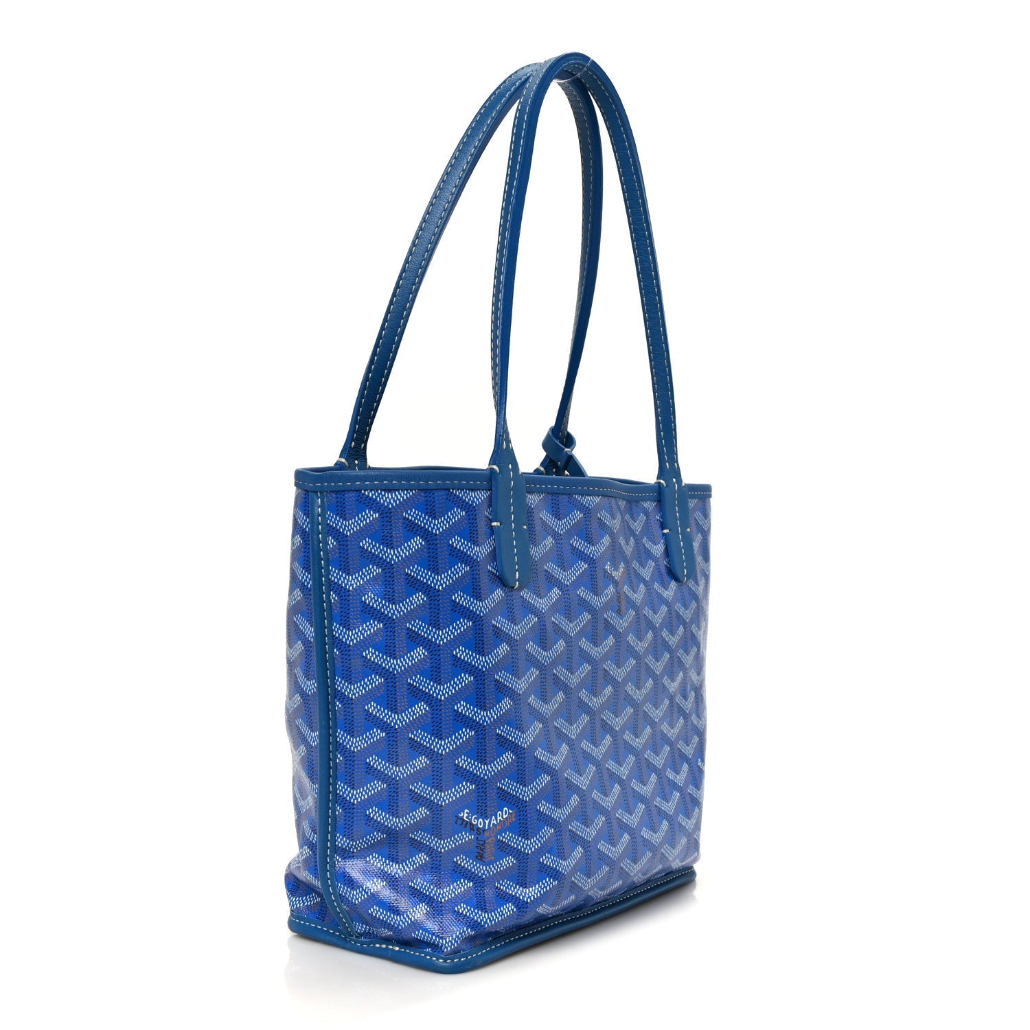 Goyardine Reversible Mini Anjou Sky Blue