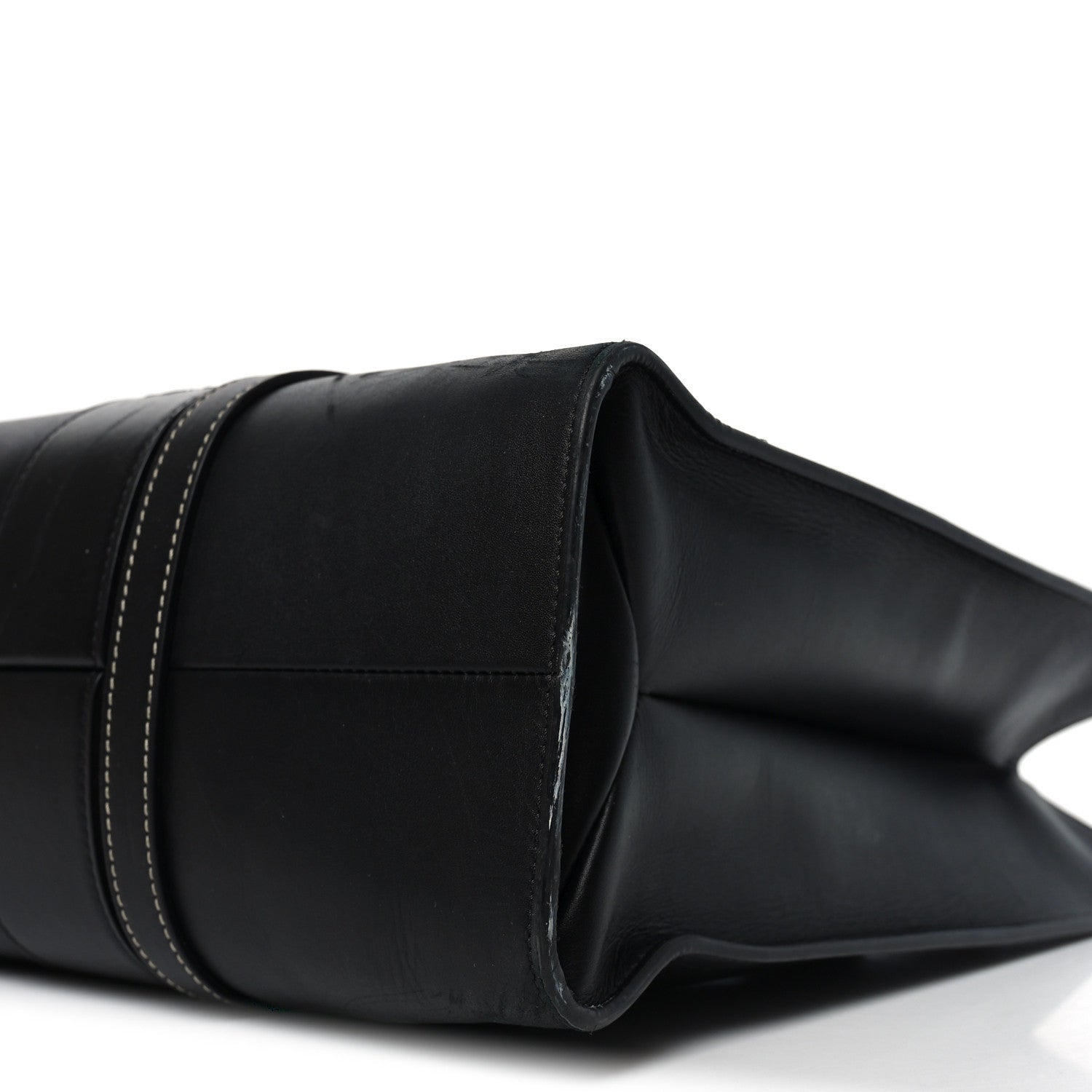 Calfskin Large Woody Tote Black