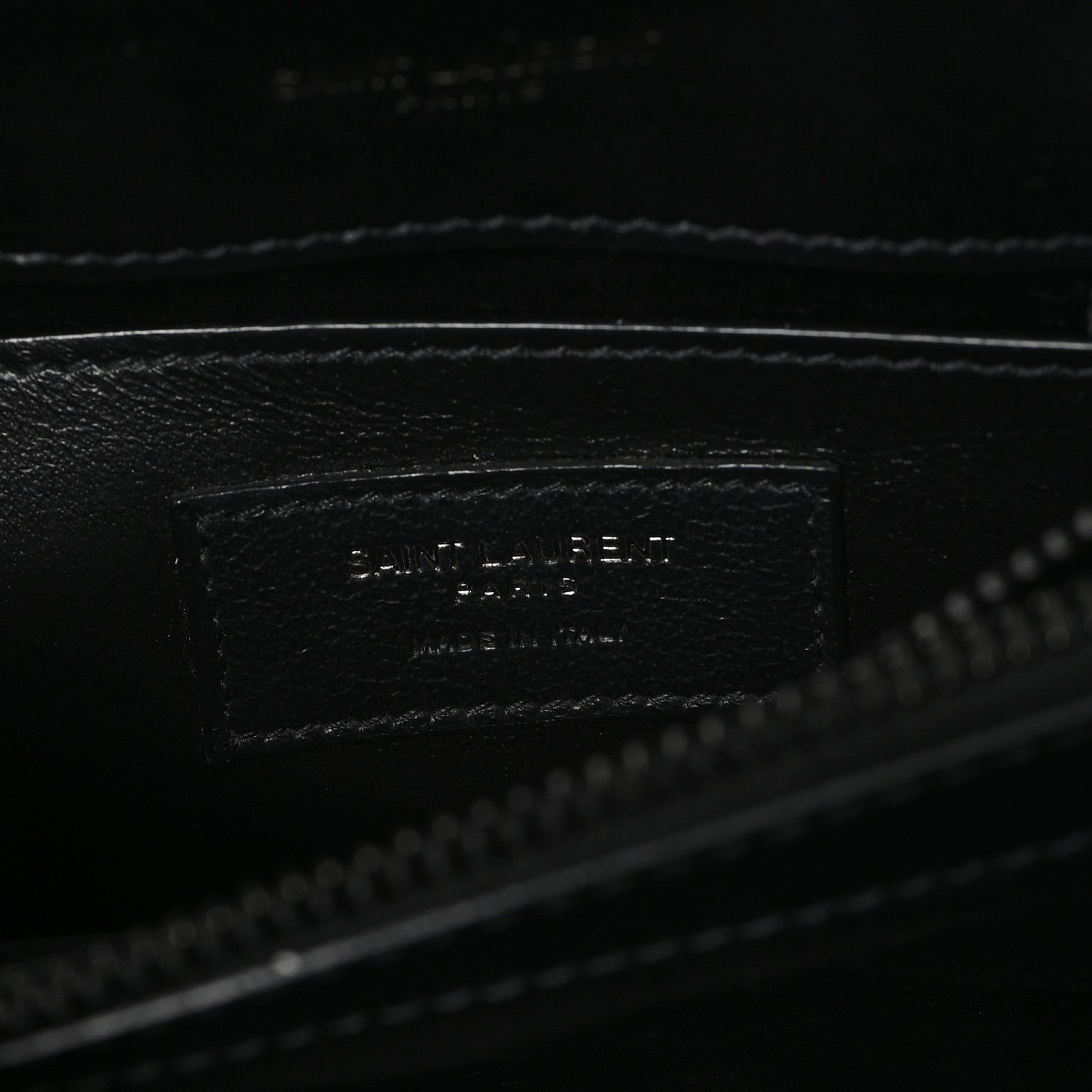 Calfskin Y Quilted Monogram Monochrome Small Loulou Chain Satchel Black