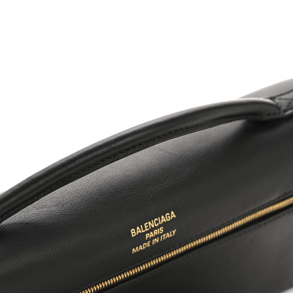 Smooth Calfskin Small Bel Air Clutch On Strap Black