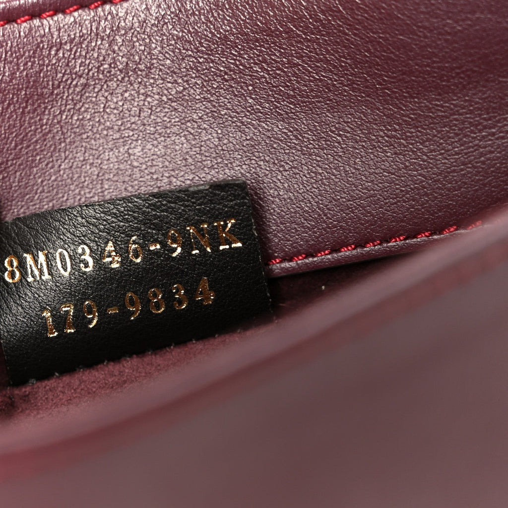 Shiny Nappa Trapuntata Dotcom Tube Wallet On Chain Bordeaux