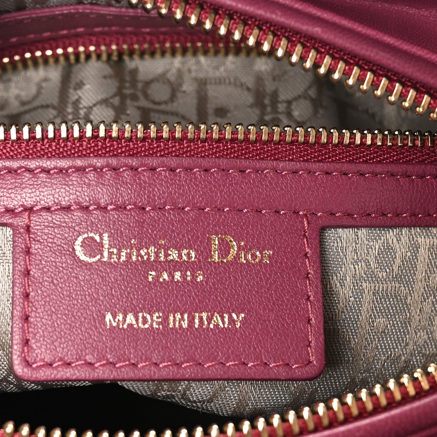 Lambskin Cannage Medium Lady Dior Purple