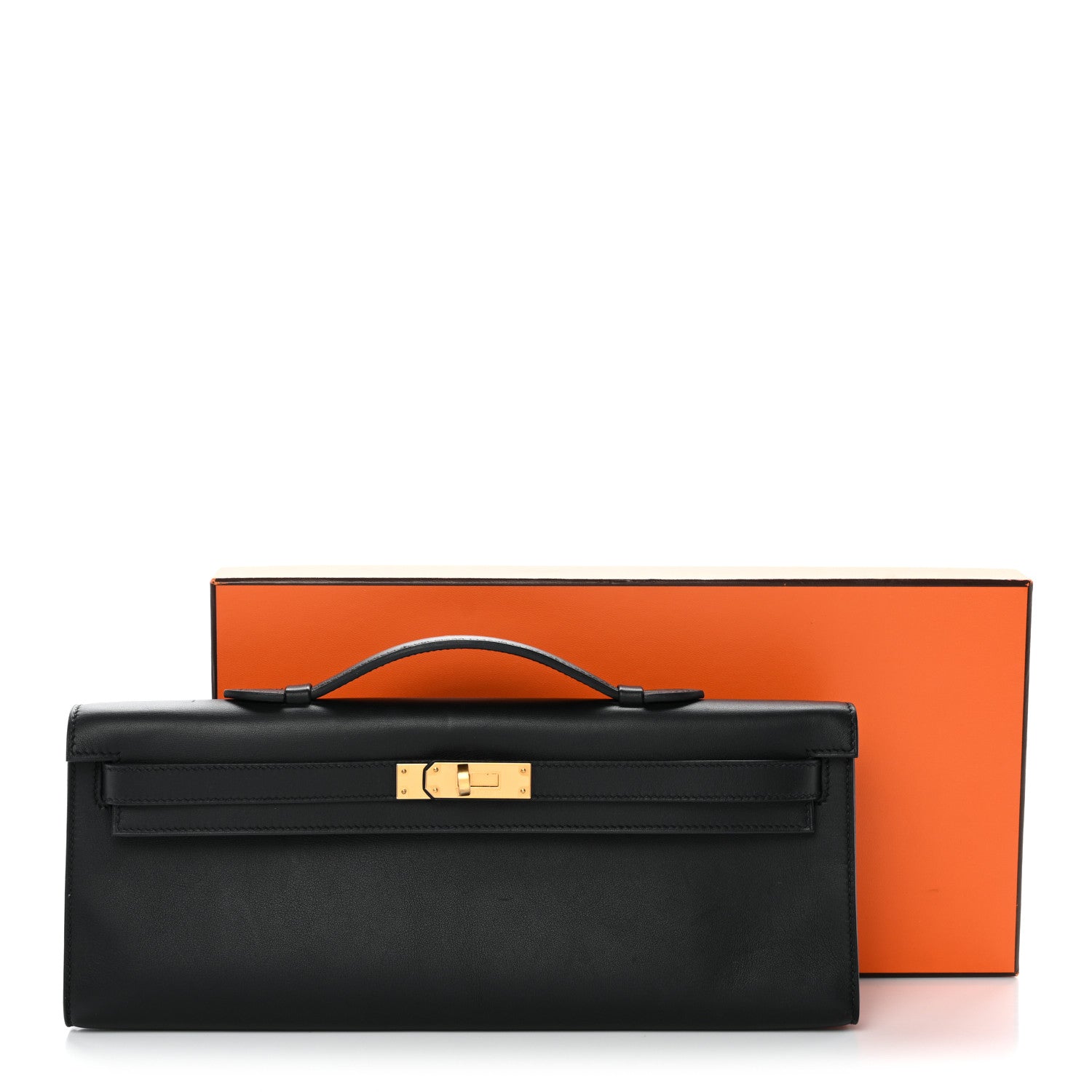 Swift Kelly Cut Clutch Pochette Black