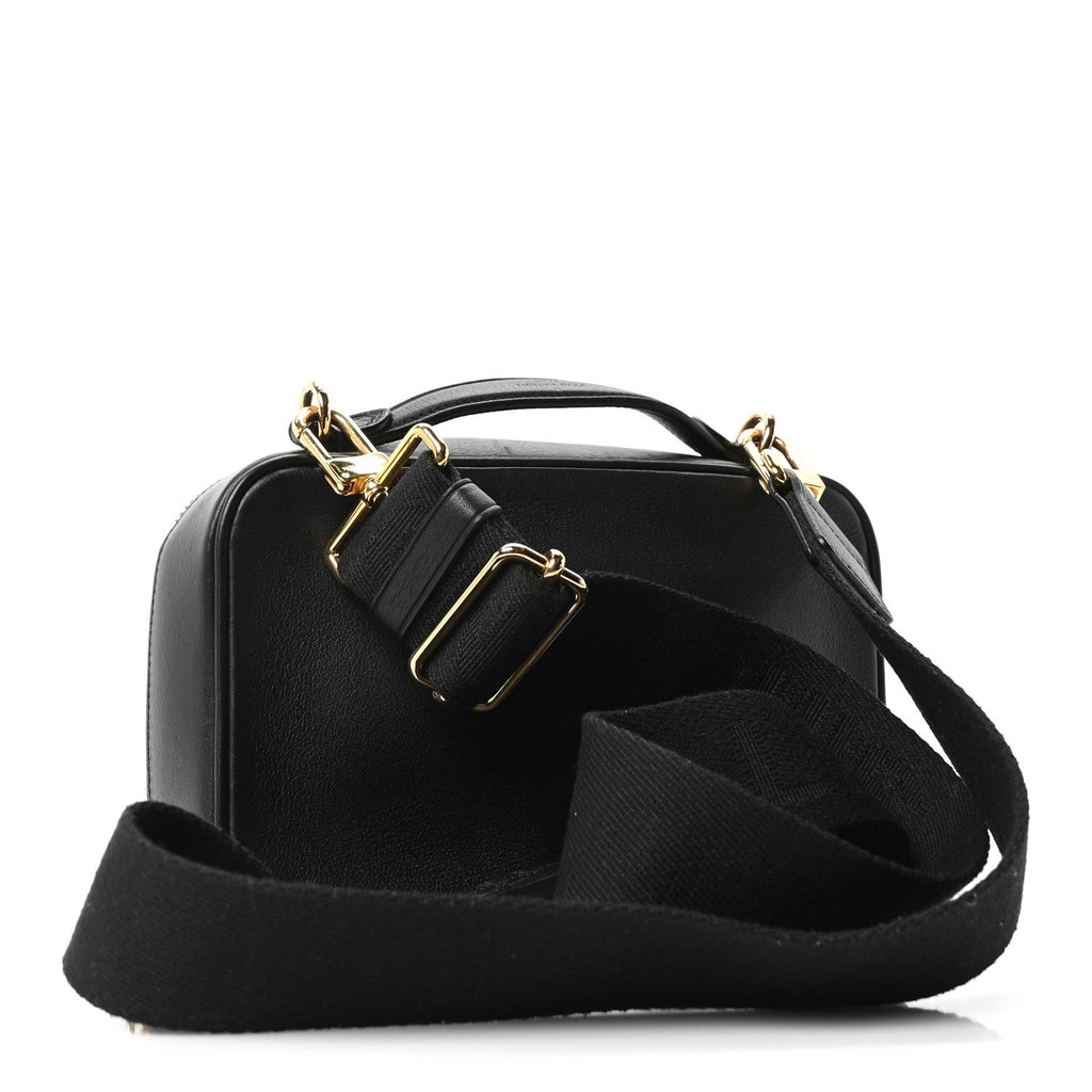 Calfskin Monogram Embossed Utility Crossbody Black