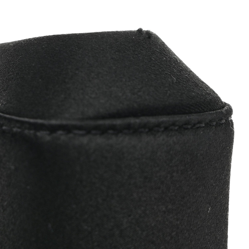 Satin Small Marlene Chain Clutch Black