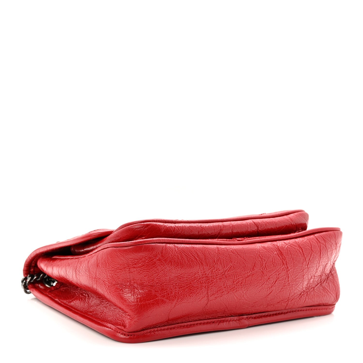 Crinkled Calfskin Matelasse Monogram Baby Niki Chain Satchel Rouge Eros