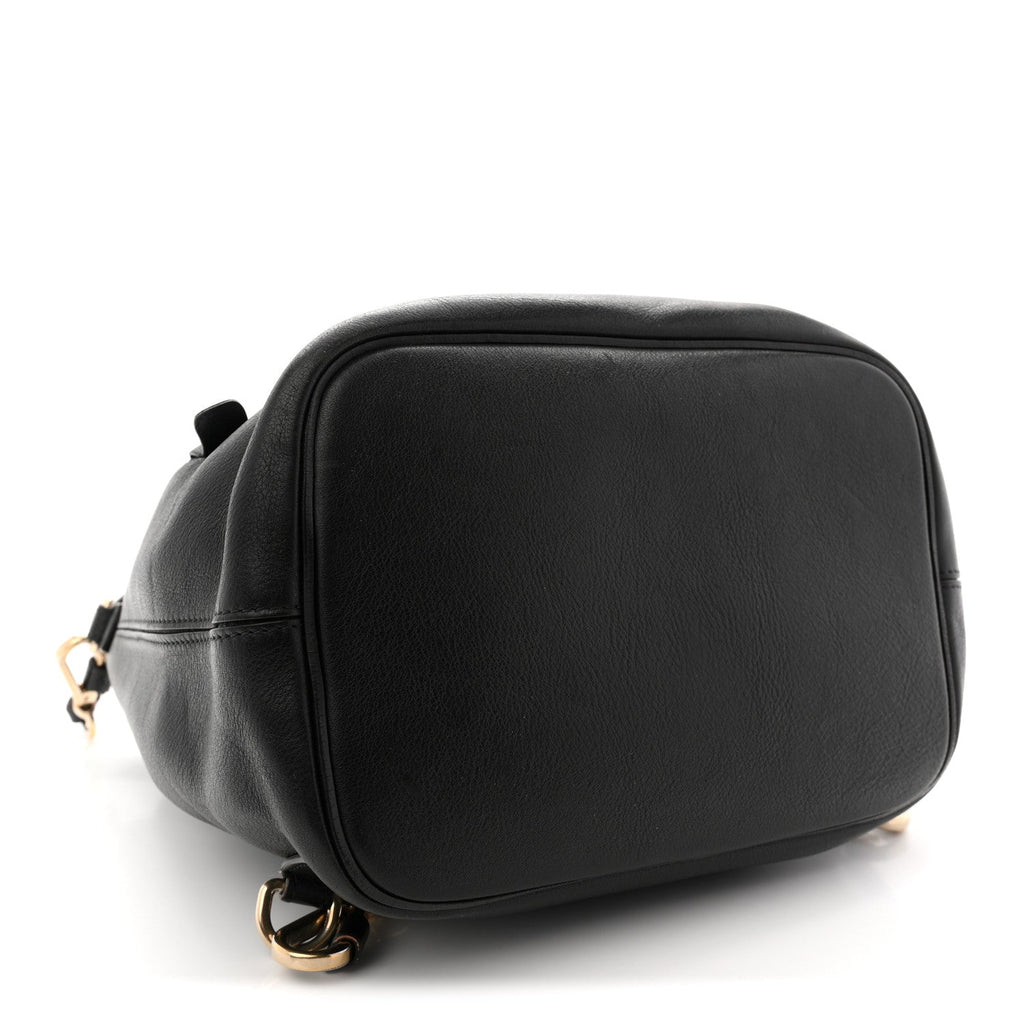 Suede Calfskin Medium Faye Backpack Black