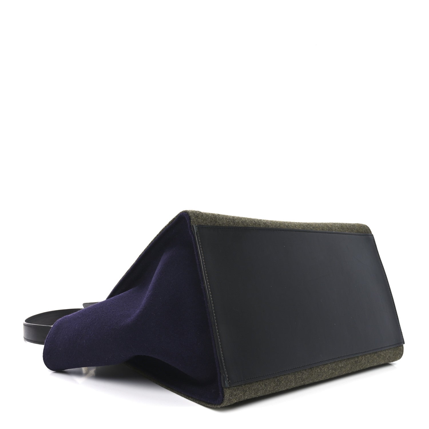 Smooth Calfskin Felt Medium Trapeze Khaki