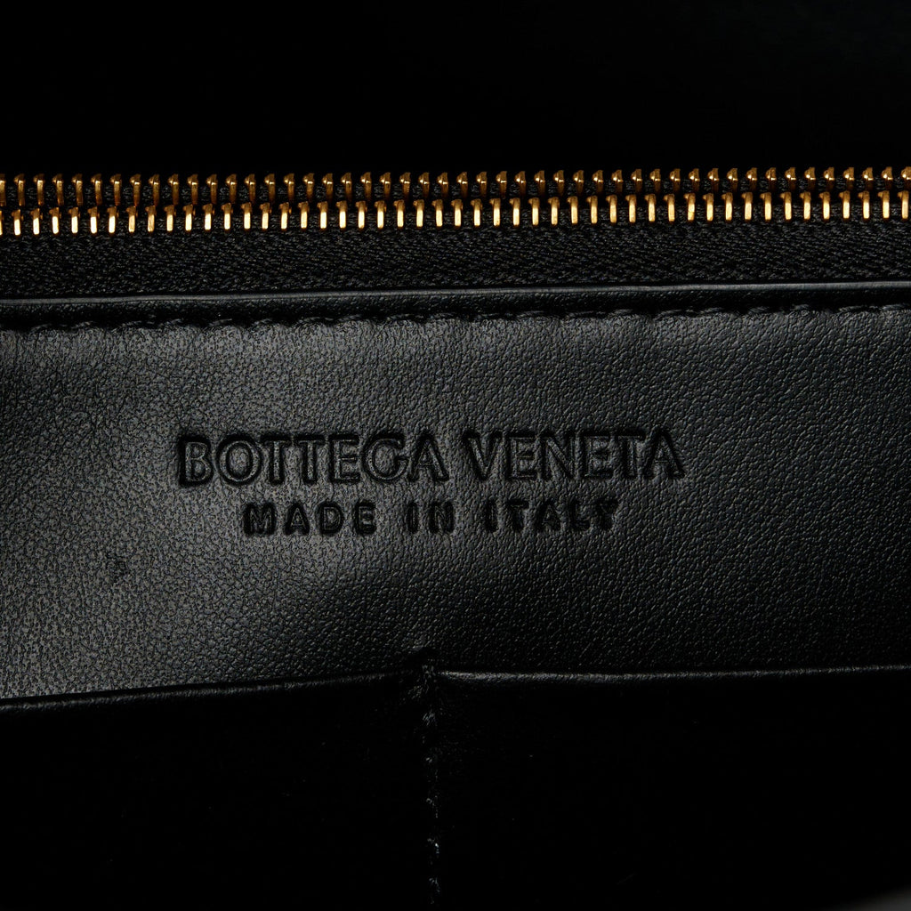 Calfskin Medium Falcon Shoulder Bag Black
