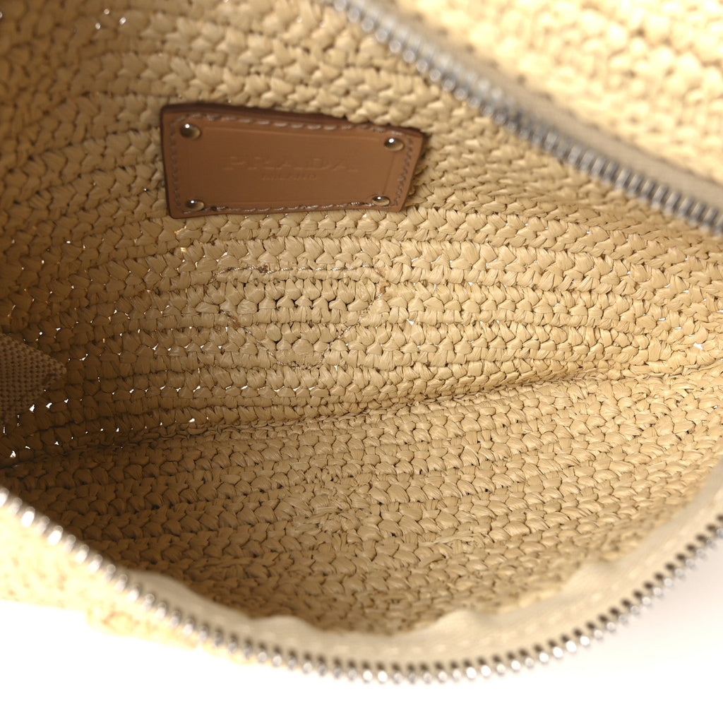 Yarn Raffia Effect Crochet Belt Bag Naturale