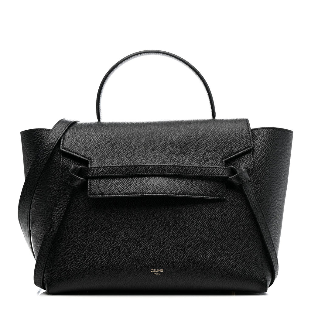 Baby Grained Calfskin Mini Belt Bag Black