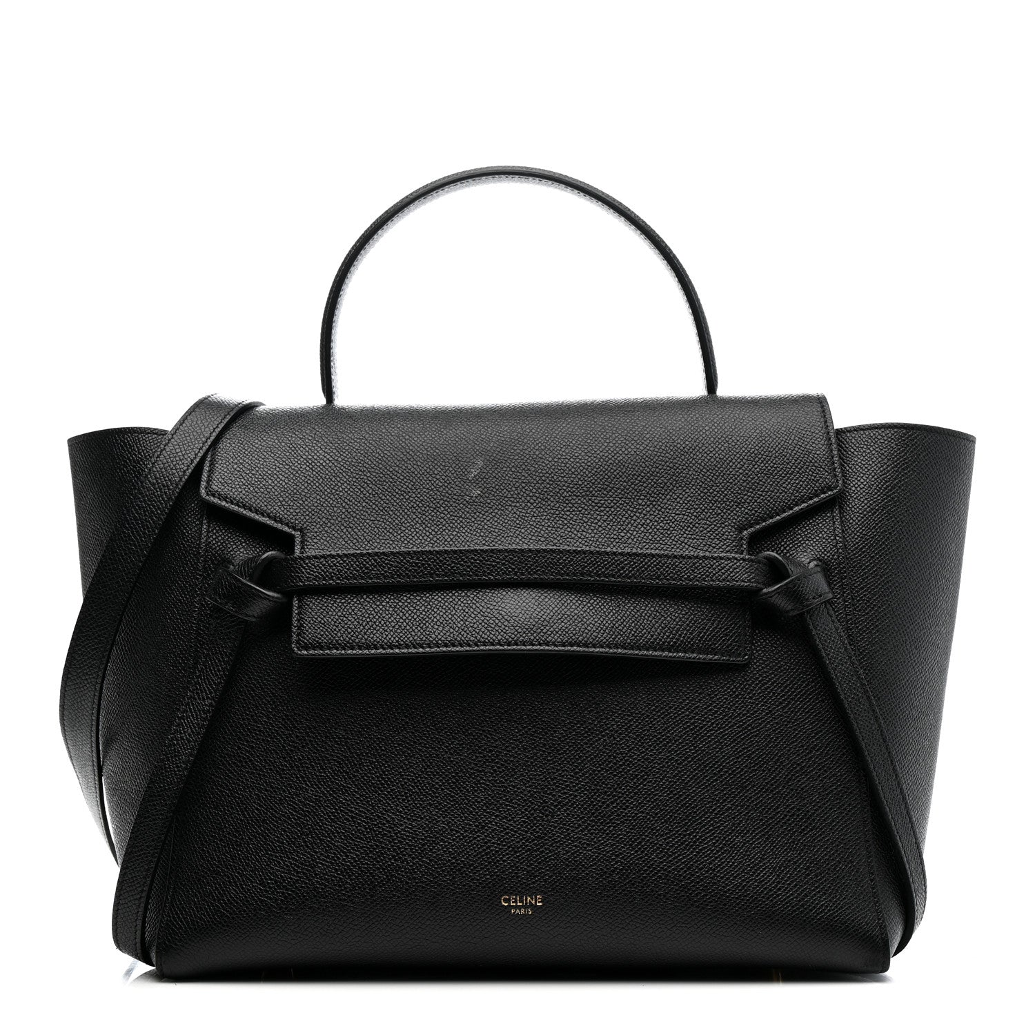 Baby Grained Calfskin Mini Belt Bag Black
